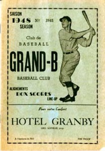 Club de baseball Grand-B,  Granby, programme 1948