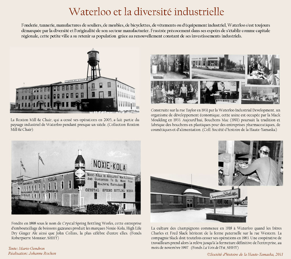 Quelques pages de notre histoire industrielle – Société d'histoire de la  Haute-Yamaska