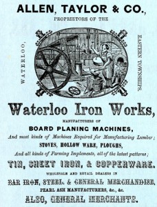 La Waterloo Iron Works emploie une trentaine d’ouvriers, fondeurs, forgerons, mécaniciens, menuisiers et peintres, à qui elle verse, en 1870, un salaire annuel moyen de 300 $, soit 39 $ de plus que la rémunération des travailleurs de l’autre grande entreprise industrielle du village, la tannerie Shaw. The Eastern Townships Gazetteer & General Business Directory, Smith & Co, St. Johns, 1867, p. 30.