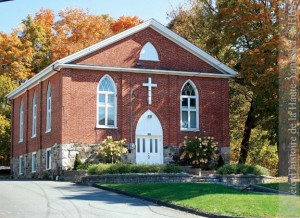 L’église méthodiste de Warden a été construite en 1861-1862. (Photo Marie-Christine Bonneau, SHHY) http://cartemrc.shhy.info/map/45.34527/-72.57119